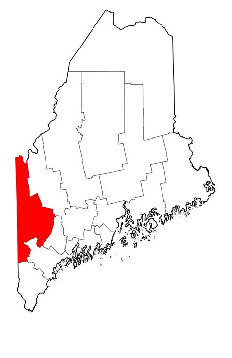 Map Of Maine Highlighting Oxford County Map Of Clip Art Library