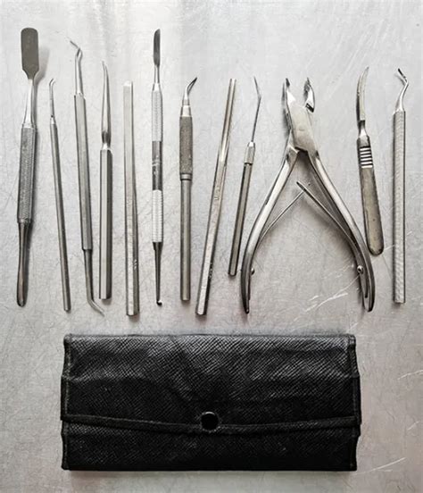 14 Vintage Dental Medical Surgical Instruments 12 2 In Travel Case