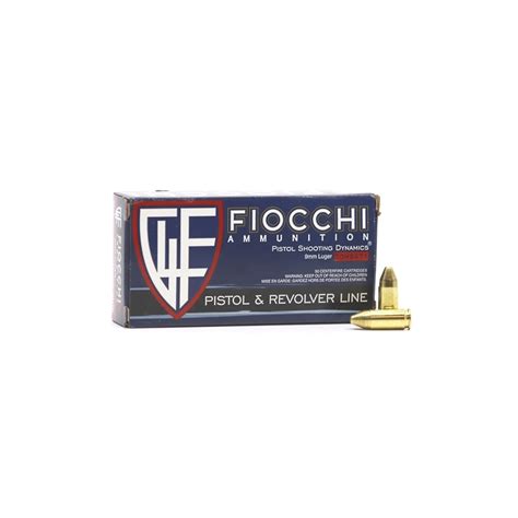 Fiocchi Shooting Dynamics 9mm Luger Ammo 124 Gr Fmj Truncated Cone