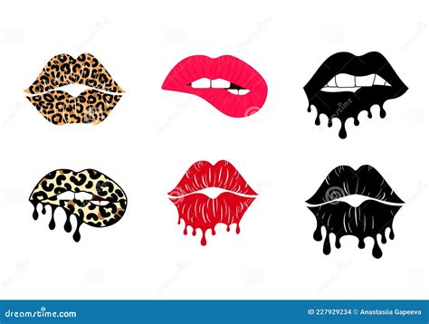 Dripping Lips Svg Biting Lips Svg Leopard Prints Kiss Svg My Xxx Hot Girl