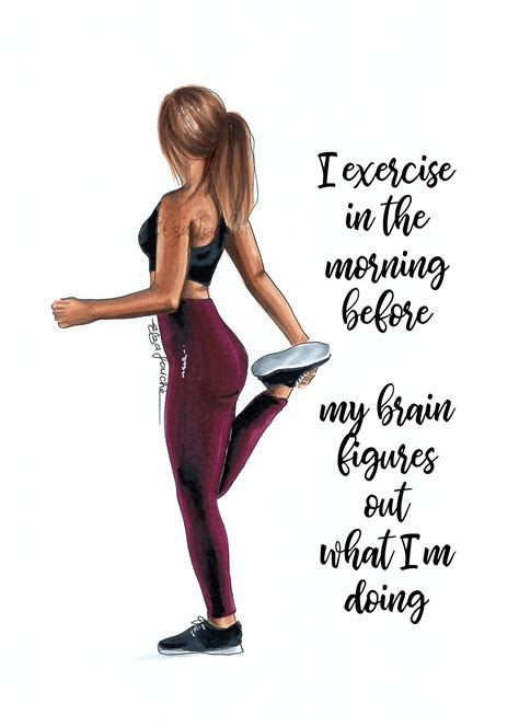 exercise in the morning exercise prints gym quotes quote etsy fitness humor fitness