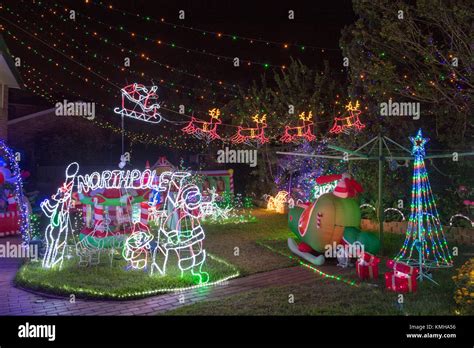 Sydney Australia 11th December 2017 Christmas Light Display Located