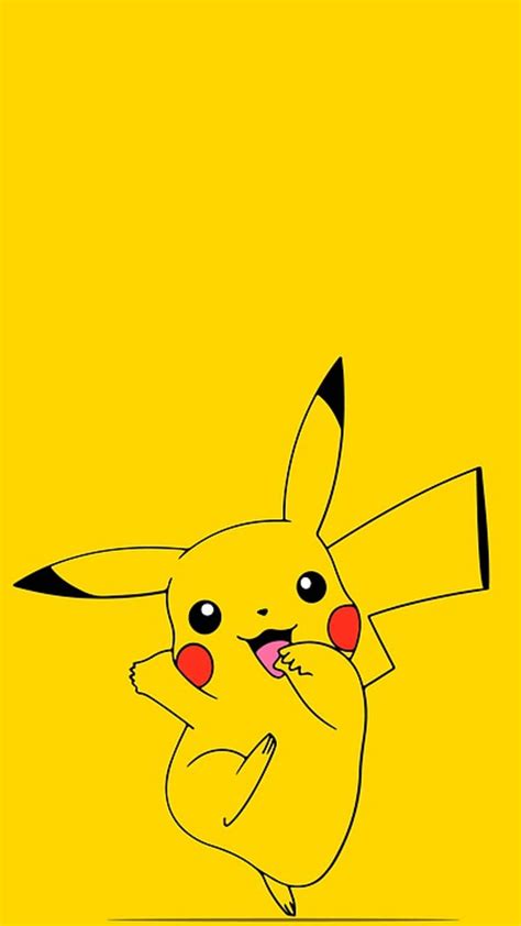 Pikachu Pokemon Pika Cute Cartoon Anime Character Yellow Head