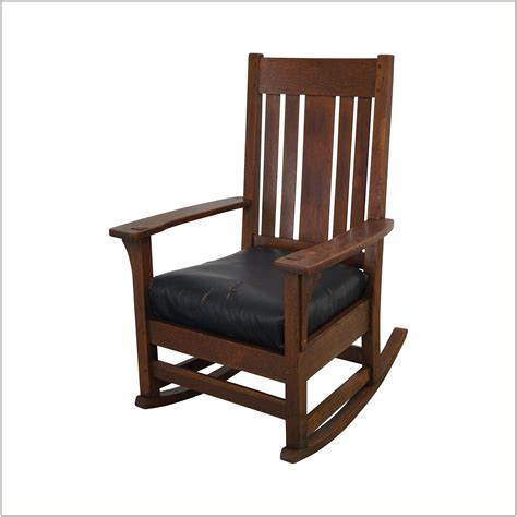 Vintage Mission Style Oak Rocking Chair Chairs Home Decorating