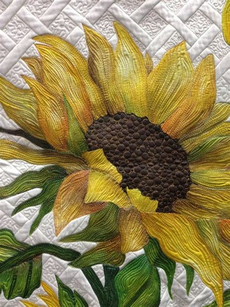 Aplique Sunflower Quilts Art Quilts Flower Quilts