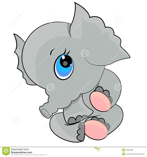 Elephant Baby Icon Cartoon Wild Animal Stock Vector Illustration Of