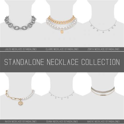 Simpliciaty Standalone Necklace Collection • Sims 4 Downloads