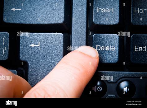 Pressing A Keyboard Delete Key Stock Photo Alamy