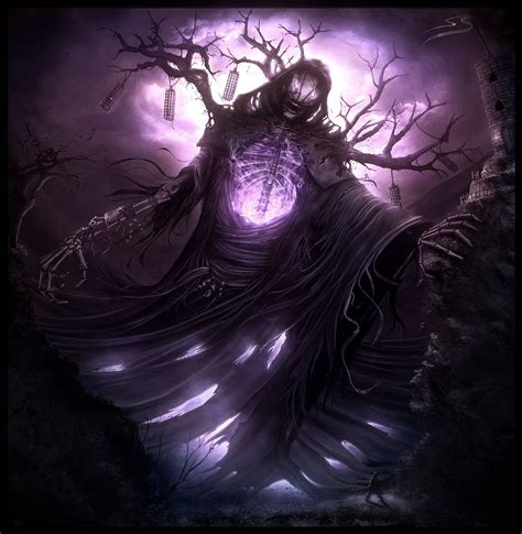 Purple Reaper Illustration Fantasy Illustration Fantasy Creatures