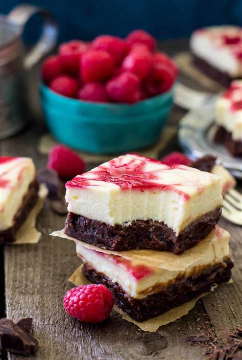 These raspberry cheesecake recipes with pictures are easy recipes with cream cheese that anyone can make at home! Raspberry Cheesecake Brownies - Sugar Spun Run