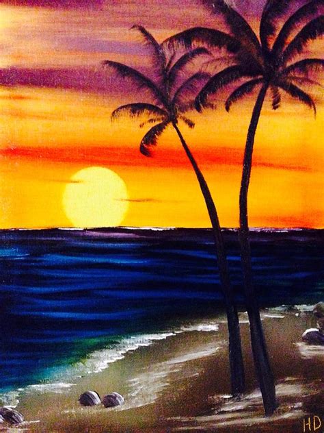 Sunset Beach Painting Ubicaciondepersonas Cdmx Gob Mx
