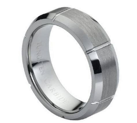 Buy black tungsten band rings for men and get the best deals at the lowest prices on ebay! #TR001 Mention Pinterest and buy this Tungsten Carbide 7mm ...