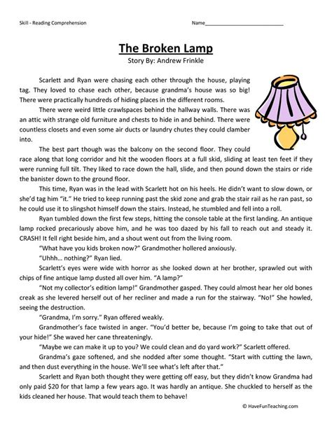 Printable Short Stories For 5th Graders