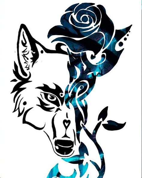 Blue Rose The Wolf Has Returned In Tattoo Form Tribal Wolf Tattoo