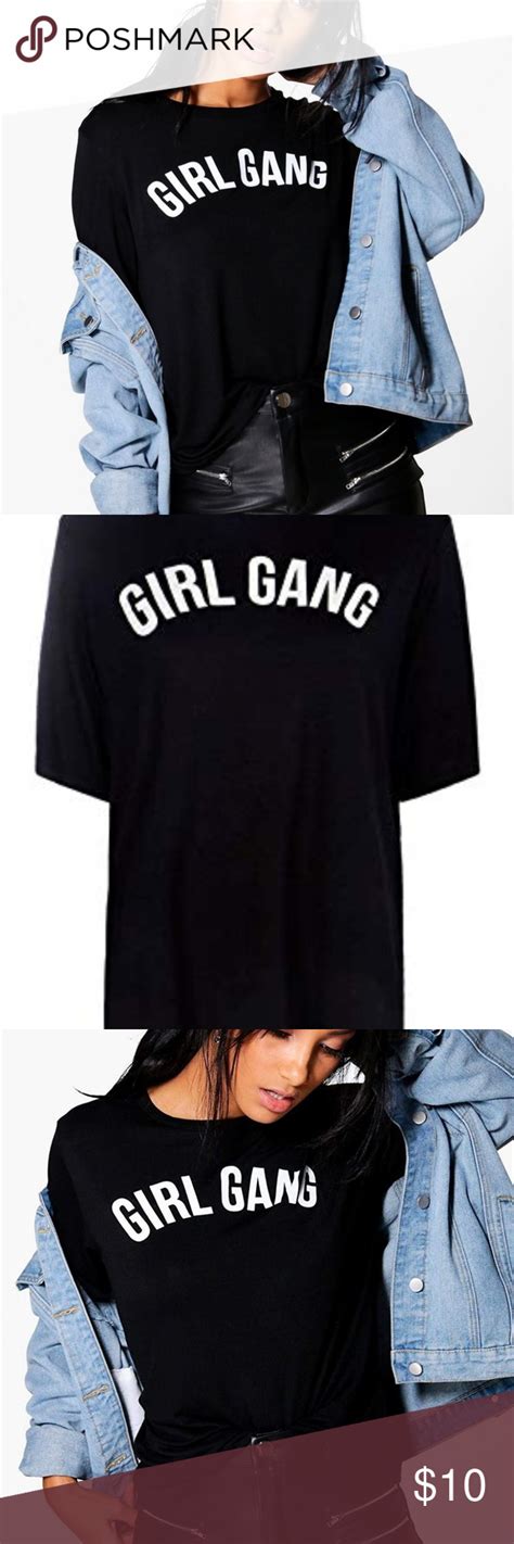 Boohoo Girl Gang Oversized T Shirt Girl Gang Boohoo Tops Oversized