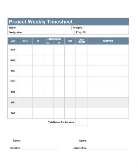 Timesheet Template Project Management Timesheet Template Zohal