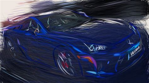 Lexus Lfa Draw Digital Art By Carstoon Concept Fine Art America