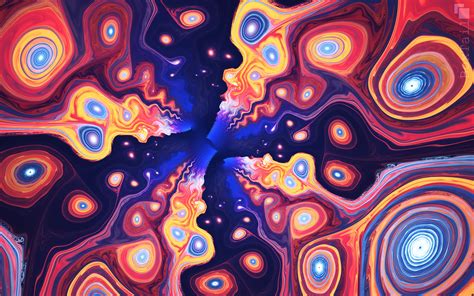 Abstract Painting Abstract Fractal Spiral Colorful Hd Wallpaper