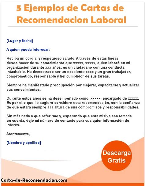 Labace Formato De Carta De Recomendacion Personal De Un Amigo 89670