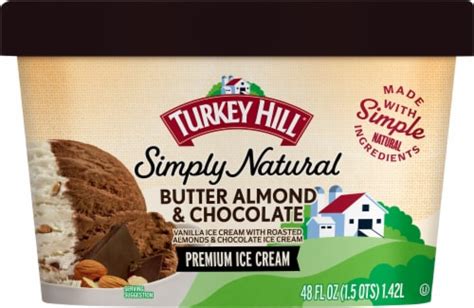 Turkey Hill Simply Natural Butter Almond Chocolate Ice Cream 48 Fl