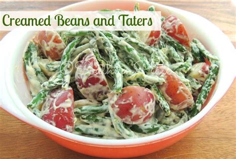 Add the garlic and saute until aromatic (about 30 seconds to 1 minute). Creamed Beans and Taters SouthernPlate | Vegetable side ...