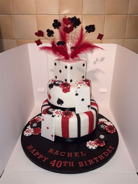 All was decorated with our hand made marshmallow fondant. Casino theme cake with glitter wired explosion poker playing cards Las Vegas 40th birthday cake ...