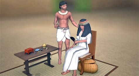 clothing in ancient egypt 3d scene mozaik digital education and learning