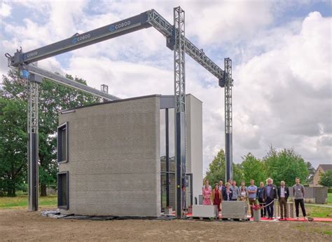 Europe’s largest 3D concrete printer builds two-storey house