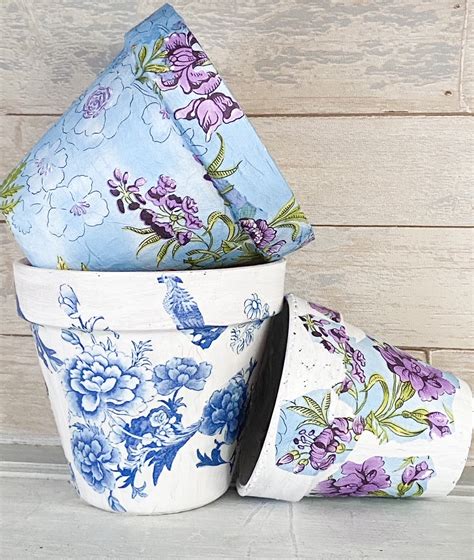 How To Decoupage With Napkins To Make Beautiful Clay Pots