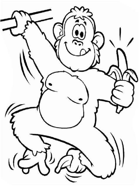 Monkey Coloring Pages Download And Print Monkey Coloring Pages