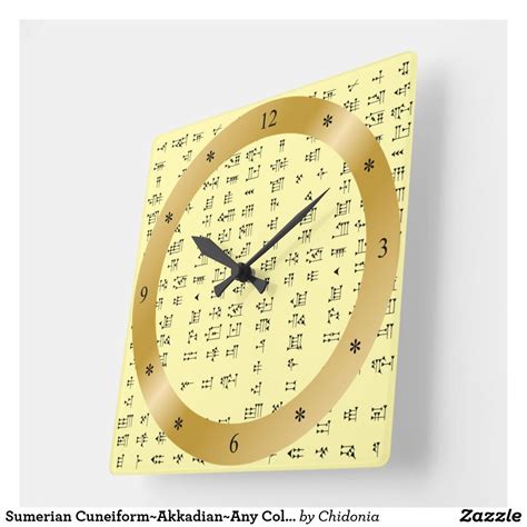 Sumerian Cuneiformakkadianany Color Background Square Wall Clock