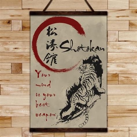 Ka024 Your Mind Shotokan Karate Canvas With The Wood Frame Poster