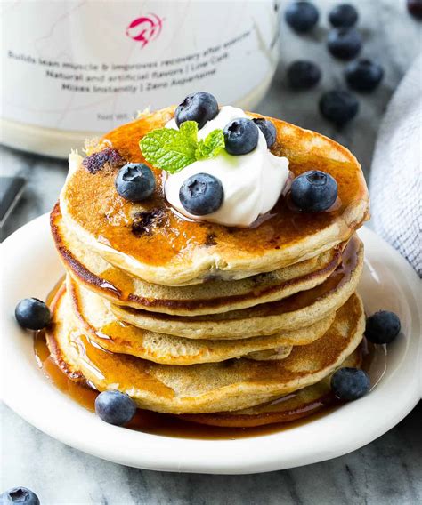 Easy Blueberry Protein Pancakes Recipe Healthy Fitness Meals