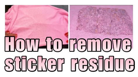 How To Remove Sticker Residue Youtube
