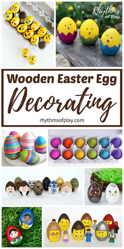 Wooden Easter Egg Crafts And Decorating Ideas Rhythms Of Play