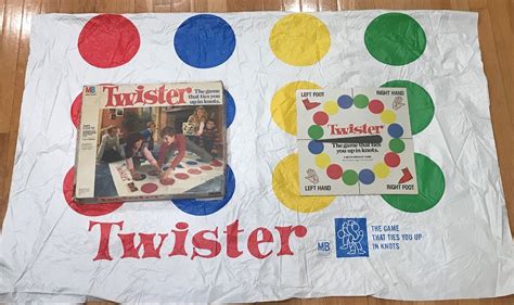 Vintage 1986 Milton Bradley Twister Game Board Mat And Box Anniversary