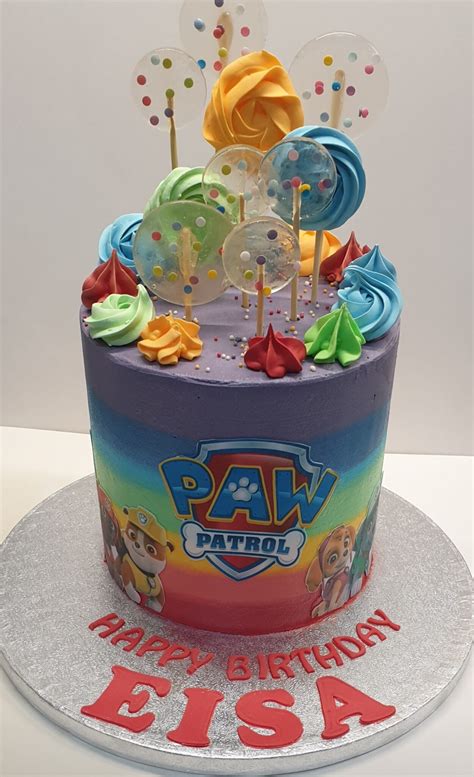 Paw Patrol Rainbow Buttercream Cake Cb Nc382 Cake Boutique