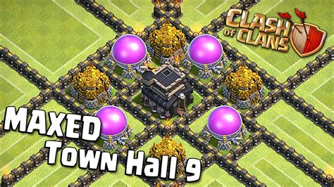 Clash Of Clans Maxed Out Town Hall All Level Walls YouTube