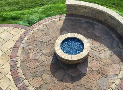 Belgard Patio With Fire Pit By Chicagoland Patio Builder Archadeck Of