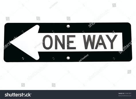 One Way Sign Stock Photo 51961957 Shutterstock