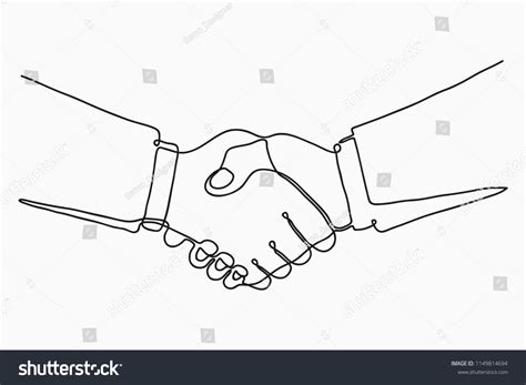 Shaking Hands Line Drawing Images Stock Photos And Vectors Shutterstock