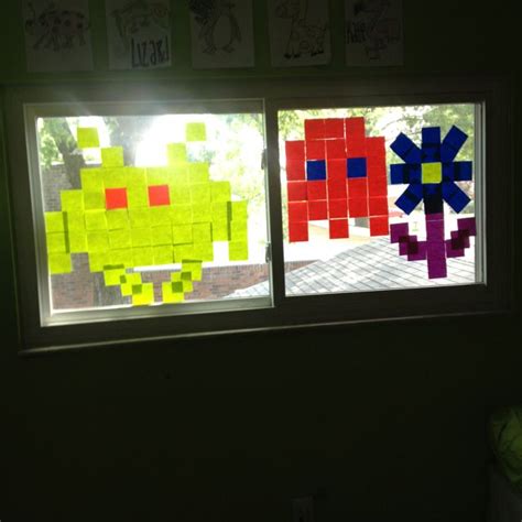 Post It Note Window Art Art Plastique Dessin Art