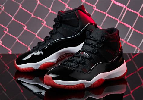 This nike air jordan 11 low fuses two of the silhouette's most iconic colorways — the black and white concord and the black and red buy: Air Jordan 11 Bred 2019 Store List | SneakerNews.com