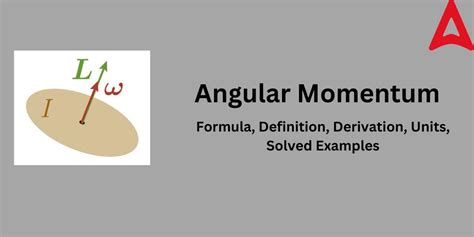 Angular Momentum Formula Definition Si Unit Derivation Examples
