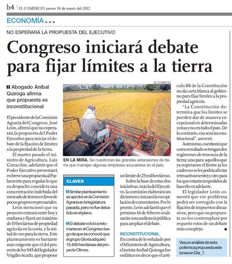 Últimas noticias internacionales minuto a minuto. Jose Leon: Noticia El Comercio: José León propone límite a ...