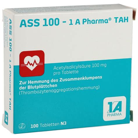 Ass 100 1 A Pharma Tah Von 1 A Pharma Gmbh Euras Apotheke Hadamar