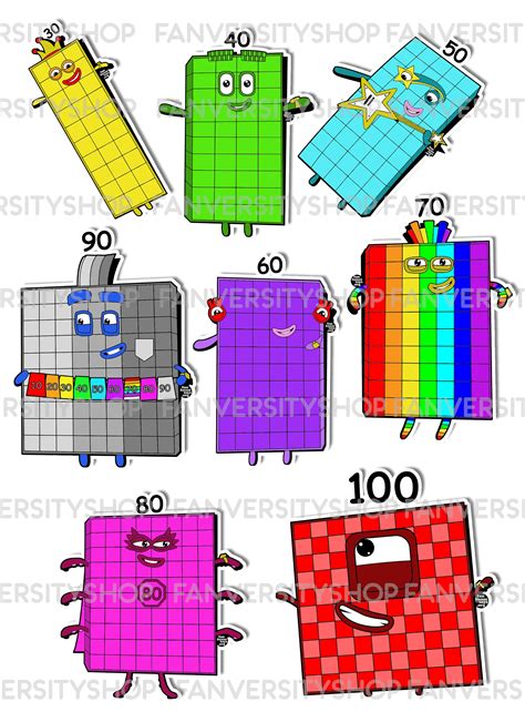 Numberblocks Magnetic Set 1 To 100 And Multiplication Dry Etsy Hong Kong