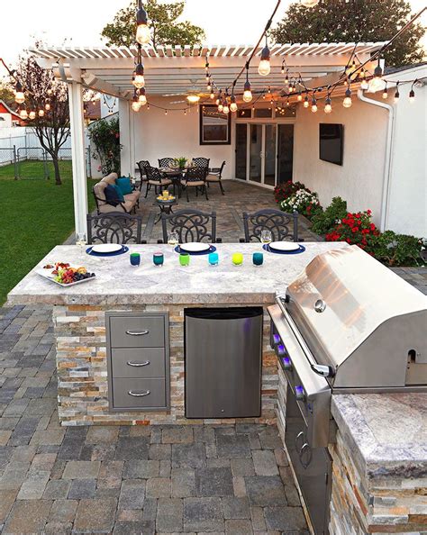 Custom System Pavers Built In Barbecue Bbq Grill