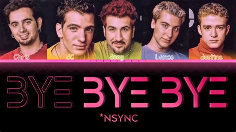 Nsync Bye Bye Bye Color Coded Lyrics Youtube