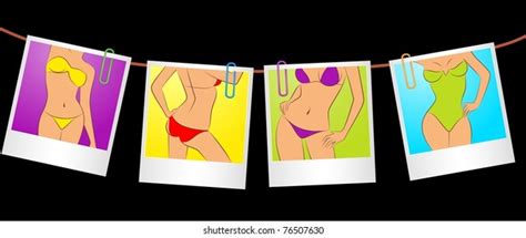 beautiful sexy girls photo frames vector stock vector royalty free 76507630 shutterstock